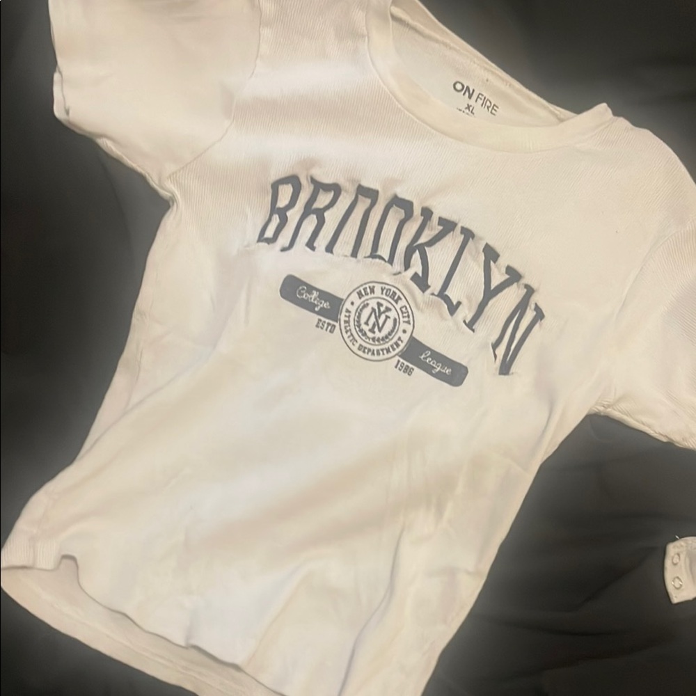 On Fire women’s White Brooklyn T-Shirt